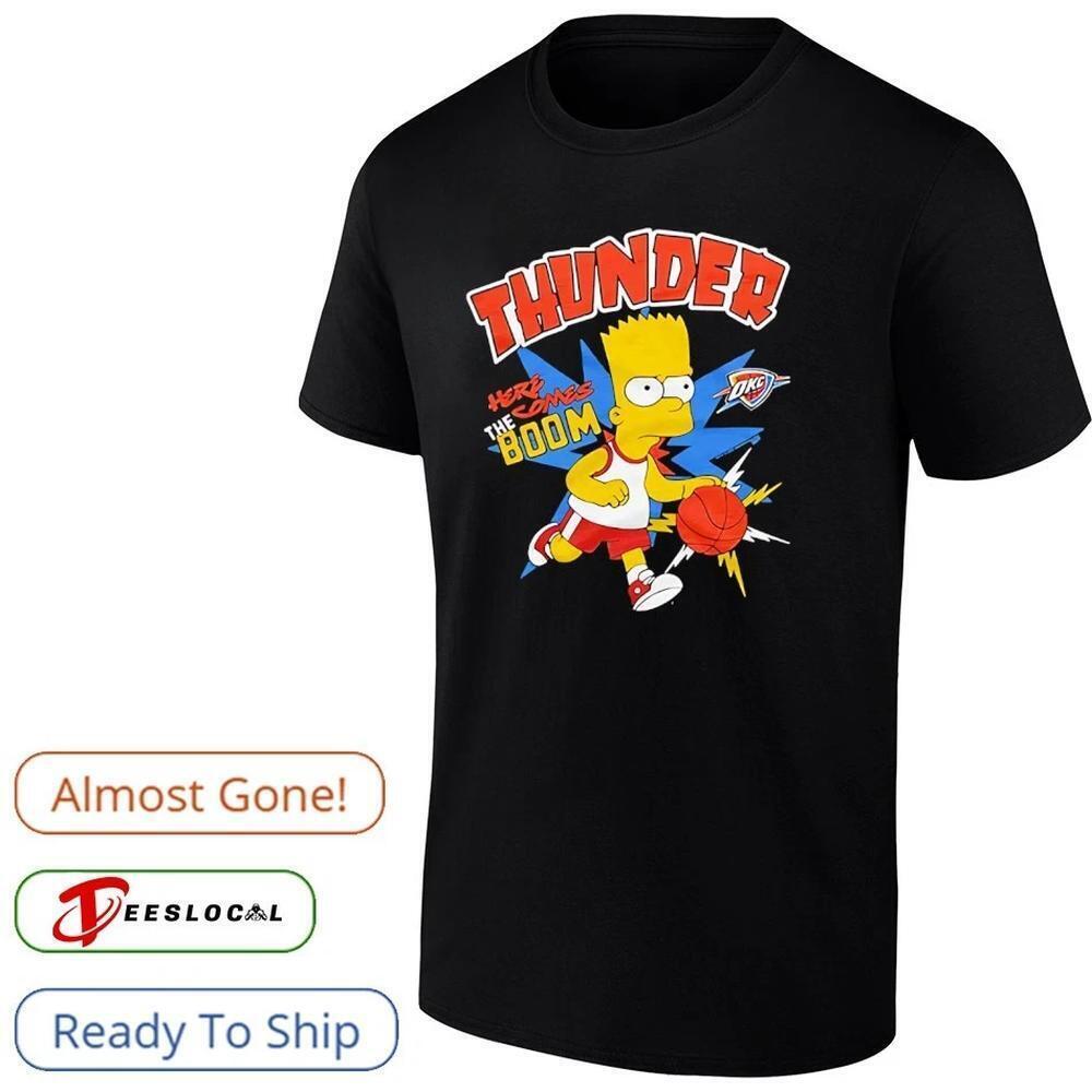 Bart X Oklahomacity Thunder1 Here Comes The Boom Shirt Unisex S 5Xl